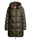 Parajumpers Hooded Quilted Coat In Green