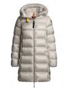 Parajumpers Hooded Quilted Coat In Neutral