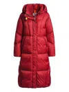 Parajumpers Hooded Quilted Down Coat In Red