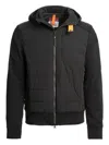 Parajumpers Hooded Quilted Jacket In Black
