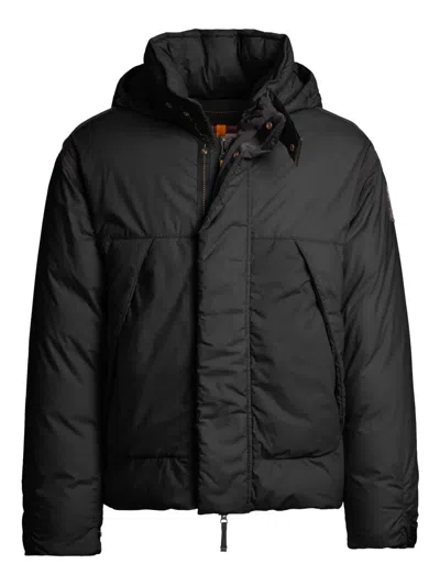 Parajumpers Hooded Quilted Jacket In Black