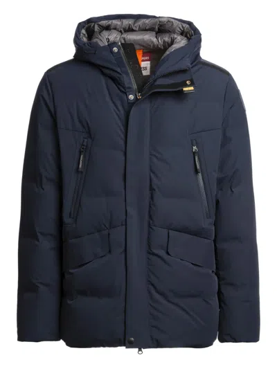 Parajumpers Hooded Quilted Jacket In Blue