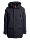 Parajumpers Hooded Quilted Jacket In Blue