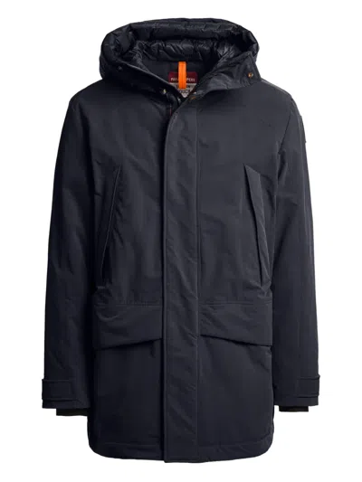 Parajumpers Hooded Quilted Jacket In Blue