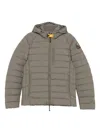 Parajumpers Hooded Quilted Jacket In Gray