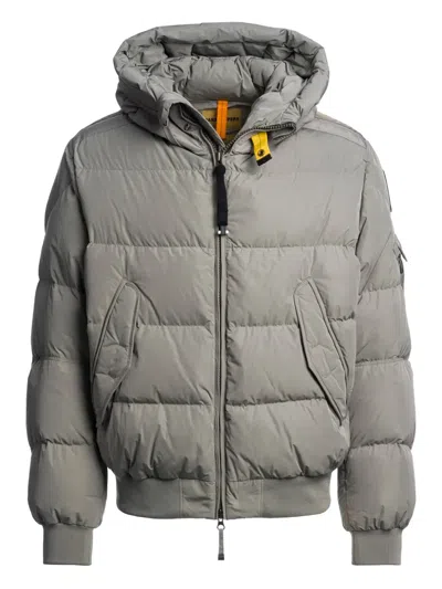 Parajumpers Hooded Quilted Jacket In Gray