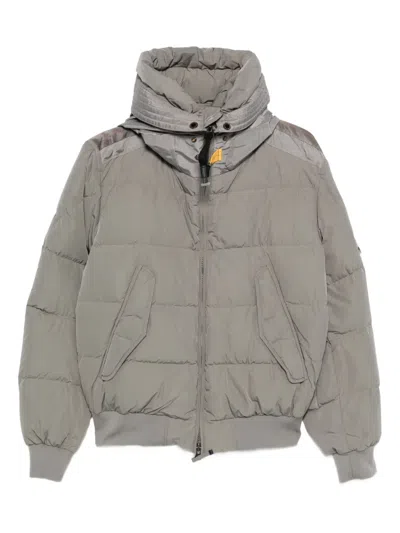 Parajumpers Hooded Quilted Jacket In Gray