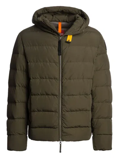 Parajumpers Hooded Quilted Jacket In Green