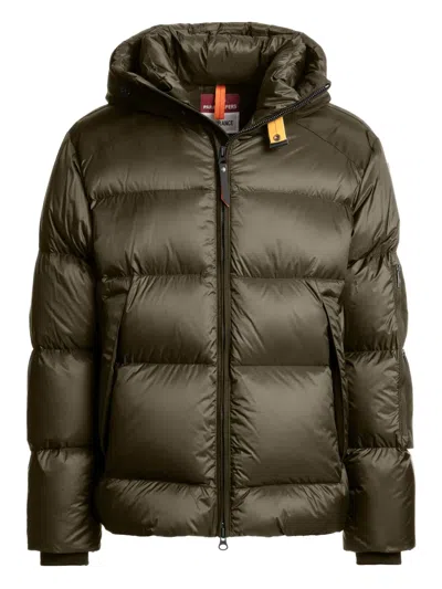 Parajumpers Hooded Quilted Jacket In Green
