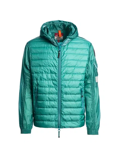 Parajumpers Hooded Quilted Jacket In Blue