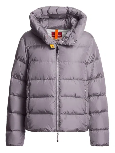 Parajumpers Hooded Quilted Jacket In Purple