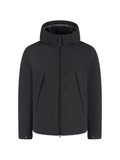 Parajumpers Hooded Zip-up Jacket In Black