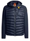 Parajumpers Slim Fit Quilted Hooded Jacket Nolan In Blue