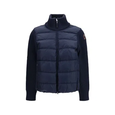 Parajumpers Hybrid Nylon And Merino Wool Down Jacket In Purple