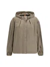Parajumpers Bicolor Polyamide Shell Jacket In Brown