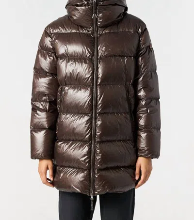 Parajumpers Ivonne Long Down Jacket In Earth Brown