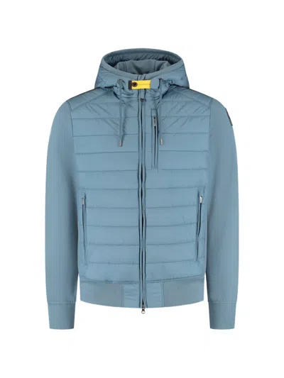 Parajumpers Ivor Quilted Hooded Jacket In Blue