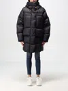 Parajumpers Puffy Quilted Black Nylon Down Jacket With Adjustable Hood And Functional Pockets In Tinte