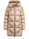 Parajumpers Janet Hooded Zipper Down Jacket In Gold