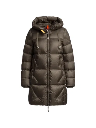 Parajumpers Janet Quilted Hooded Jacket In Brown