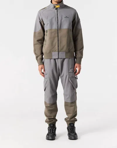 Parajumpers Jango Full-zip Fleece Sweatshirt In Olive Grey-pewter In Multi