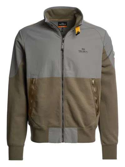 Parajumpers Jango Two-tone Zip-up Sweatshirt In Brown