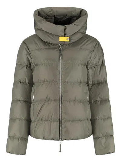 Parajumpers Jinny High-neck Quilted Jacket In Green