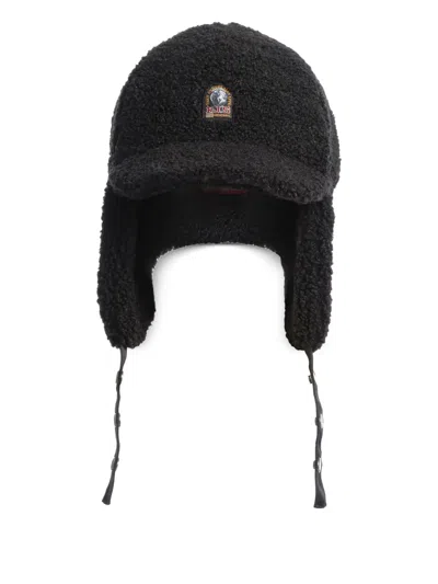Parajumpers Jockey Fleece Ear-flap Sherpa Hat In Black