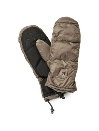 Parajumpers Jolley Padded Mittens In Brown