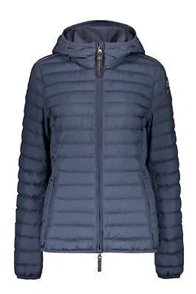 Pre-owned Parajumpers Juliet Hooded Short Down Jacket In Blue