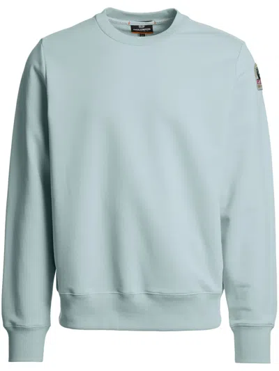 Parajumpers K2 Mens Crew Neck Sweatshirt With Logo Patch In Smoke Blue 0323