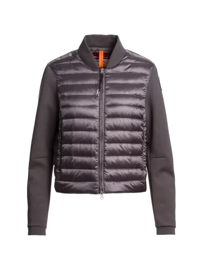 Parajumpers Kalysta Quilted Hybrid Jacket In Black