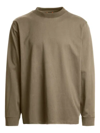 Parajumpers Kip Long-sleeve Crew-neck T-shirt In Brown