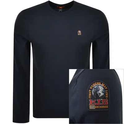 Parajumpers Kip Long Sleeve T Shirt Blue Navy