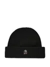 Parajumpers Knit Rolled Edge Hat In Black