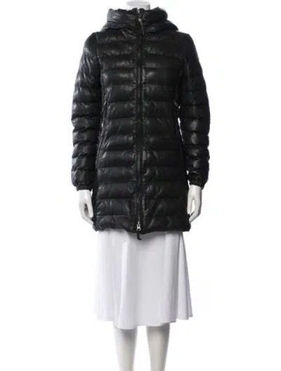 Pre-owned Parajumpers Lambskin Down Coat In Black