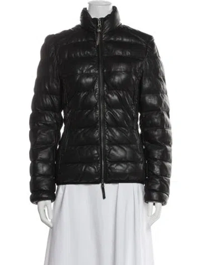 Pre-owned Parajumpers Lambskin Down Jacket In Black