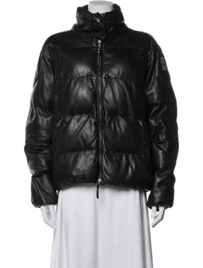 Pre-owned Parajumpers Lambskin Down Jacket In Black