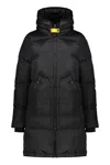 Parajumpers Hooded Logo-patch Down Jacket In Black