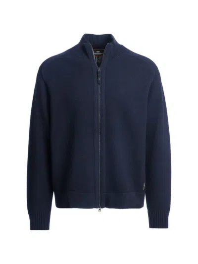 Parajumpers Levico Zip-up Cardigan In Blue