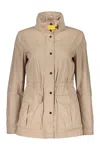 Parajumpers Button Collar Jacket In Brown
