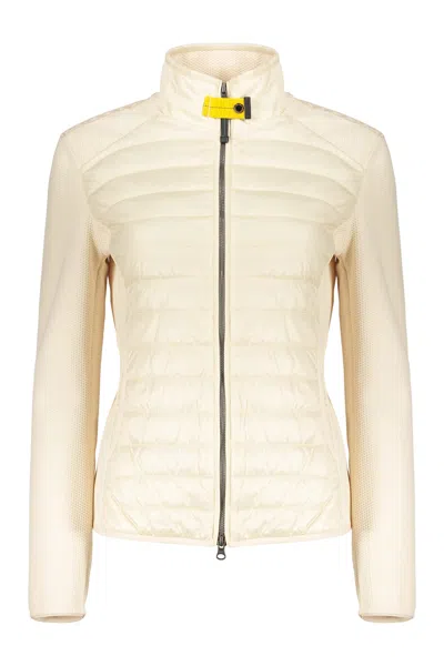Parajumpers Lightweight Beige Jacket With Modern Coloured Zipper In Neutral