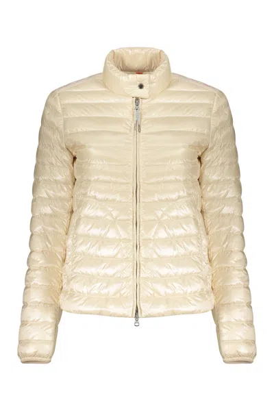 Parajumpers Lightweight Cream Quilted Jacket With Zip In White