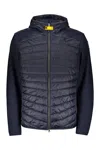 Parajumpers Nolan Quilted-design Hooded Jacket In Blue