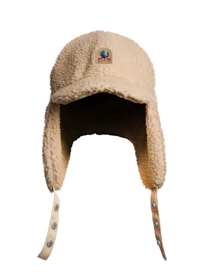 Parajumpers Lightweight Polyester Fleece Chin-strap Lining With Button Closure And Front Patch In Brown