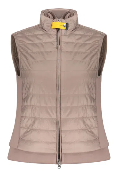 Parajumpers Lightweight Sleeveless Jacket With Zip And Pockets In Brown
