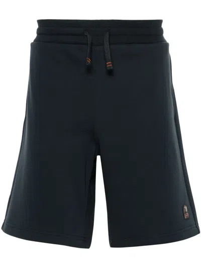 Parajumpers Logo-appliqué Jersey Shorts In Blue