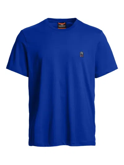Parajumpers Logo Crew-neck T-shirt In Blue