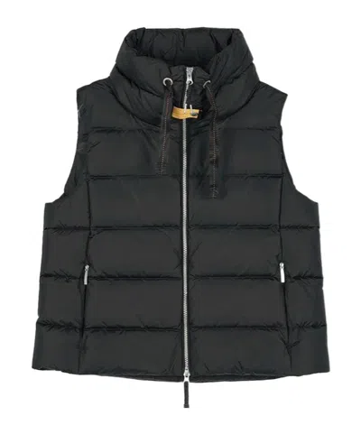 Parajumpers Logo Down Vest In Black