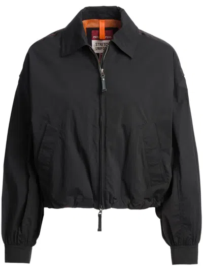Parajumpers Logo-patch Bomber Jacket In Black